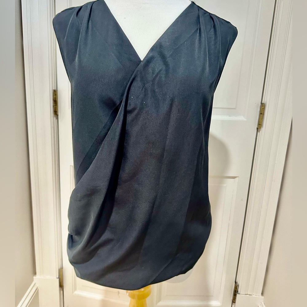 EUC Trouvé black sleeveless cross front top S